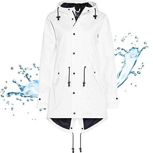 BMS Regenmantel 100% wasserdicht - weiss - 52 von BMS