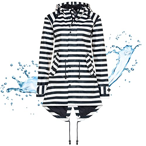 BMS Regenmantel 100% wasserdicht - blockstreifen - 42 von BMS