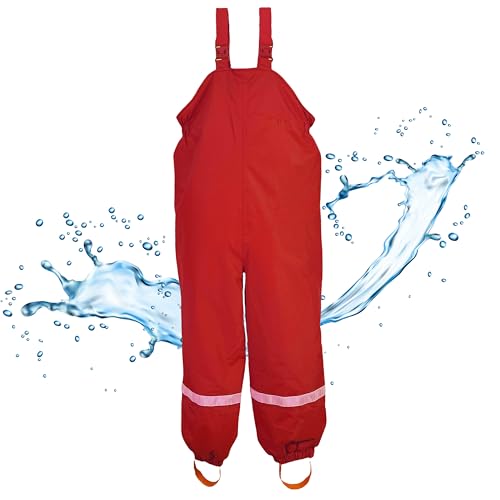 BMS Schneehose - atmungsaktiv und wasserdicht - rot - 98 von BMS