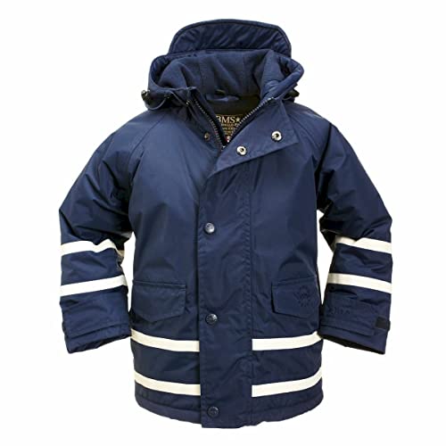 BMS Winterjacke für Jungen - 100% wasserdicht und atmugnsaktiv - marine blau - 110 von BMS