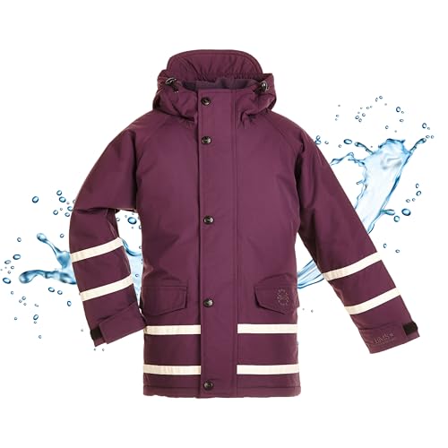 BMS Winterjacke für Mädchen - 100% wasserdicht & atmugnsaktiv - beere - 146 von BMS