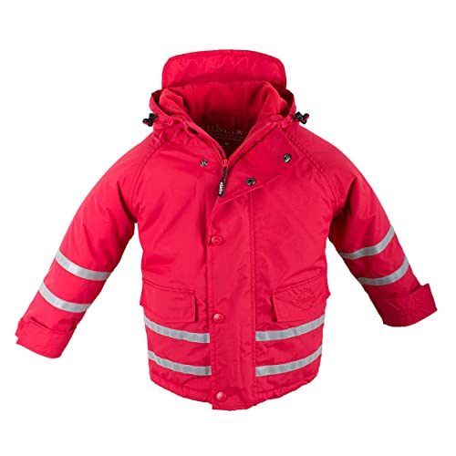 BMS Winterjacke für Mädchen wasserdicht und atmungsaktiv - rot - 104 von BMS