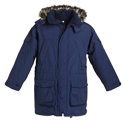 BMS Winterparka 100% wasserdicht & atmungsaktiv marine blau Gr. M von BMS