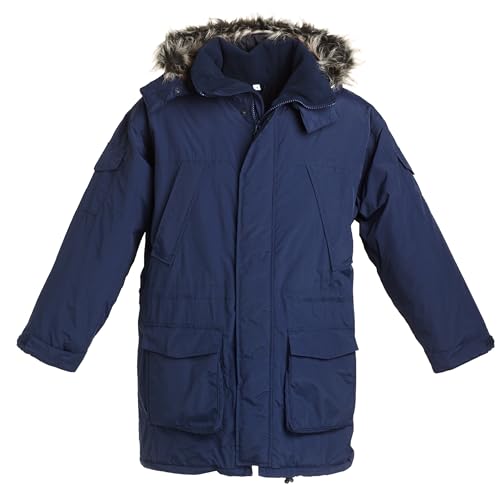 BMS Winterparka 100% wasserdicht & atmungsaktiv marine blau Gr. XS von BMS