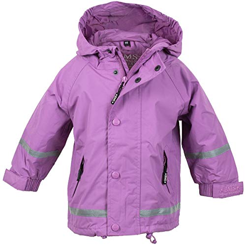 BMS atmungsaktive Regenjacke für Kinder, Flieder, Größe 128 von BMS