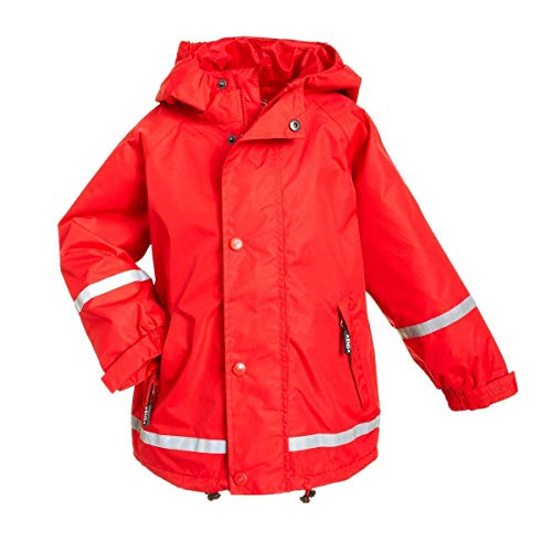BMS atmungsaktive Regenjacke für Kinder, rot, Größe 122 von BMS