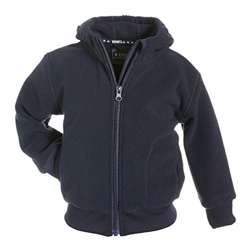 BMS leichte atmungsaktive Fleecejacke mit Kapuze - Marine - 152 von BMS