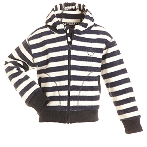 BMS leichte atmungsaktive Fleecejacke mit Kapuze - blockstreifen - 80 von BMS