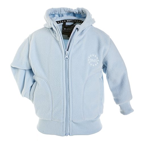 BMS leichte atmungsaktive Fleecejacke mit Kapuze - hellblau - 122 von BMS