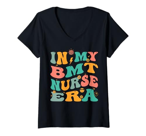 Damen In meiner BMT-Krankenschwester-Ära Retro-BMT-Pflege T-Shirt mit V-Ausschnitt Damen In meiner BMT-Krankenschwester-Ära Retro-BMT-Pflege T-Shirt mit V-Ausschnitt von BMT Nurse