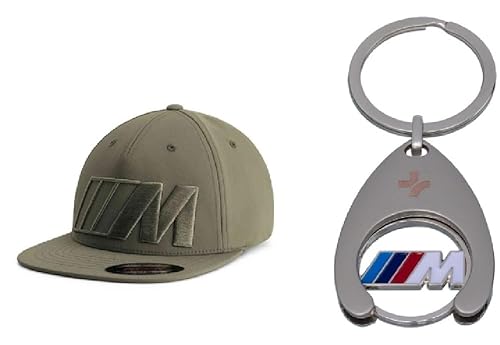 BMW M Cap Herren Grün – Flex Fit Kappe mit M-Logo Stickerei Mütze + Einkaufschip von BMW
