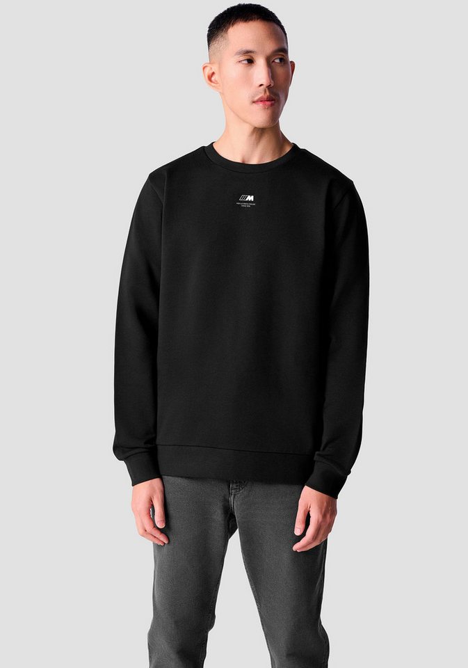 BMW Rundhalspullover mit breitem Bund am Ärmelabschluss von BMW