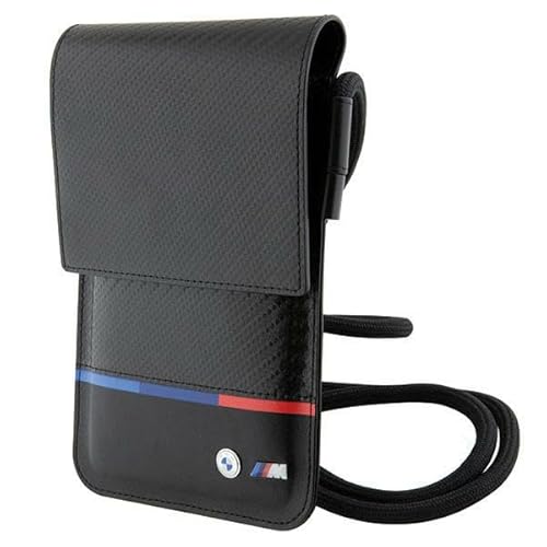 BMW Tasche BMOWBPUCARTCBK Geldbörse Bag Schwarz Carbon Tricolor Line von BMW