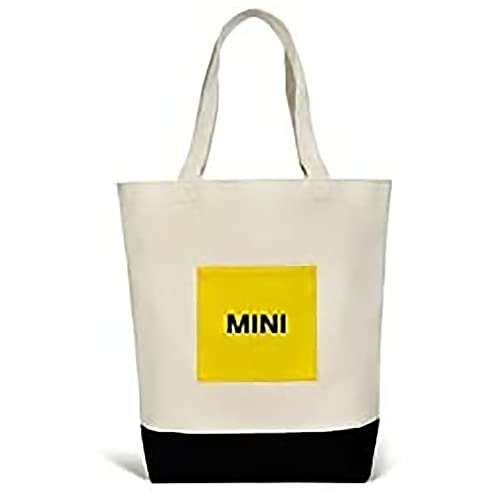 Original Mini Tricolour Block Shopper Tasche Weiß/Schwarz/Energetic Yellow - Kollektion 2020 von BMW