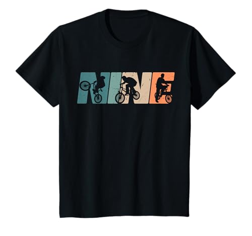 9 Jahre alt BMX Rider Geburtstagsparty Jungen Dirt Biking 9 T-Shirt 9 Jahre alt BMX Rider Geburtstagsparty Jungen Dirt Biking 9 T-Shirt von BMX Birthday Party Retro Dirt Bike Design Boy Kids