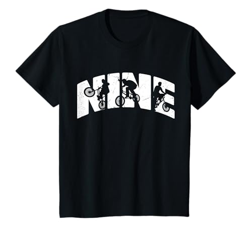 9 Year Old BMX Rider Geburtstag Party Jungen Dirt Biking 9 T-Shirt 9 Year Old BMX Rider Geburtstag Party Jungen Dirt Biking 9 T-Shirt von BMX Birthday Party Retro Dirt Bike Design Boy Kids