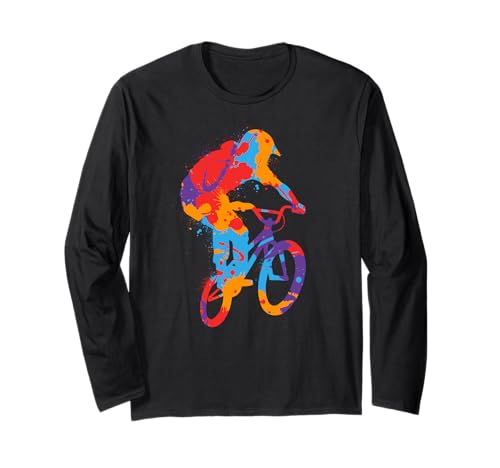 BMX Bunt Stunts Bike Tricks Kinder Fahrrad BMX Jungen Langarmshirt von BMX Fahrrad Fahrer Tricks Bike für Radfahrer