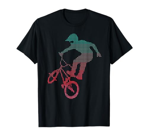 BMX Stunts Bike Tricks verpixelt Jungen Fahrrad BMX Kinder T-Shirt von BMX Fahrrad Fahrer Tricks Bike für Radfahrer