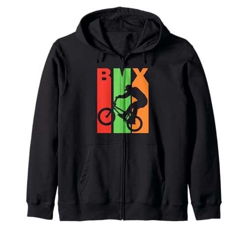 BMX Reiten Retro Dirt Jump Bike Racing Junge Mädchen Stunt Geschenk Kapuzenjacke von BMX Riding Designs