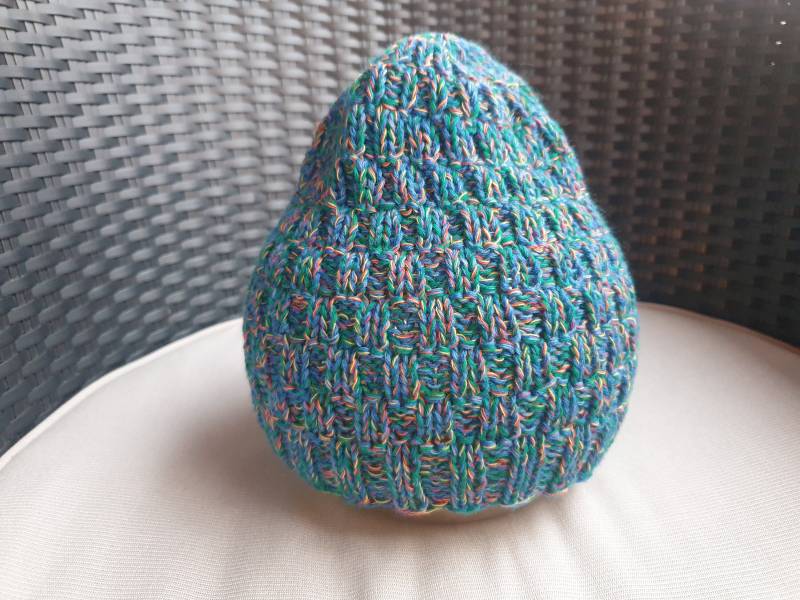 Handgestrickte Mütze - Wolle-/Baumwoll-/Bambusmix -Wintermütze Handgefertigt Gestrickt Blau/Grün/Rot/Gelb von BMkreativShop