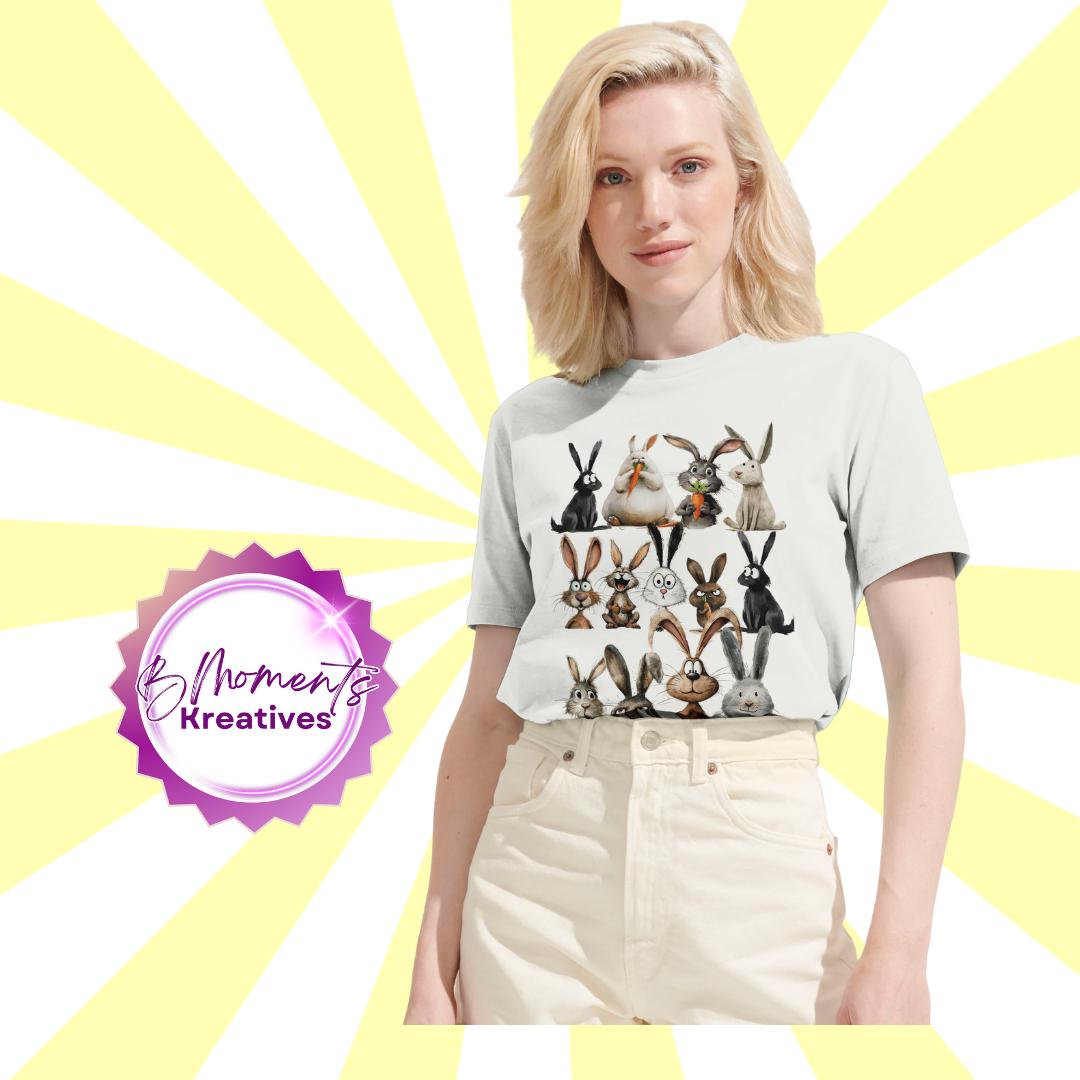 Funny Bunny Osterhasen Shirt Lustig Easter Spring Style - Oster Shirt, Osterhasendesign, Osterprint, Easterprintshirt, Geschenk von BMomentsKreatives