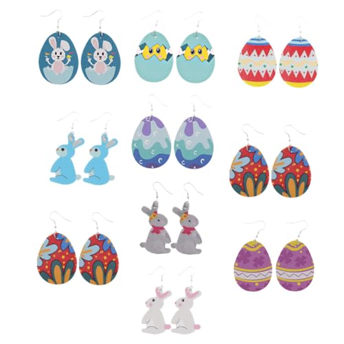 10 Paar Wassertropfen Kaninchen Leder Ohren Frauen Trendy Hoops Schmuck Brautjungfer Funky Kostüm Studs Halloween Dekoration Drop Ohrringe Mode Ohrringe dekorativ von BNCXMO