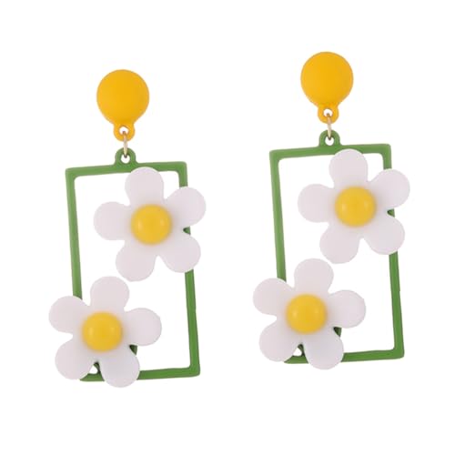 1Pair Daisy Ohrringe für Frauen Chic Longle Ohranhänger einzigartige Blumendesign Schmuck und Frauen Persönlichkeit Ohrringe von BNCXMO