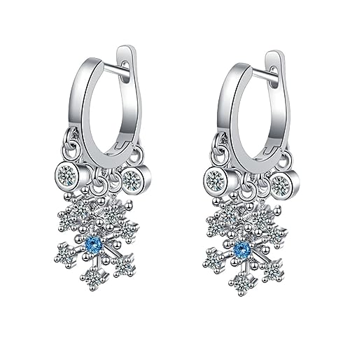 1pair zarte blumförmige Schneeflockenohrringe mit Strassakzenten Modeohr für Frauen einzigartige Ohrhänger für Weihnachten und Winterpartys 1pair zarte blumförmige Schneeflockenohrringe mit Strassakzenten Modeohr für Frauen einzigartige Ohrhänger für Weihnachten und Winterpartys von BNCXMO