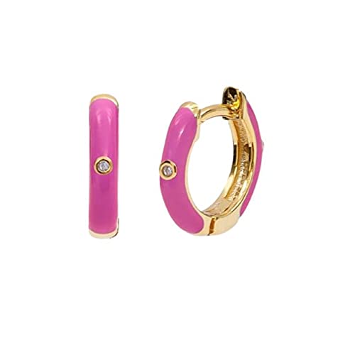 9 Farben Reifen Ohrringe für Frauen runde Persönlichkeit Tropf Trend Piercing Ohrring Schmuck von BNCXMO