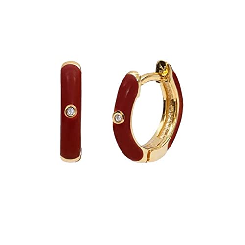 9 Farben Reifen Ohrringe für Frauen runde Persönlichkeit Tropf Trend Piercing Ohrring Schmuck von BNCXMO