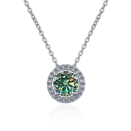 BNCXMO Accessoires 1 bis 2CT Moissanit -Halsketten für Frauen, d Farbe rund geschnitten gelb/blau/rosa Diamantketten, Anhängerketten BNCXMO Accessoires 1 bis 2CT Moissanit -Halsketten für Frauen, d Farbe rund geschnitten gelb/blau/rosa Diamantketten, Anhängerketten von BNCXMO