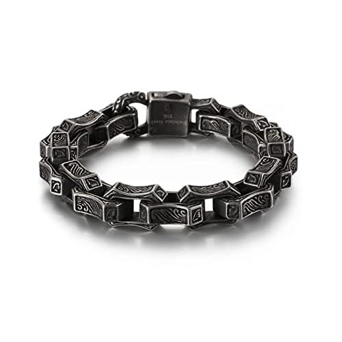 BNCXMO Herren Edelstahl Punk -Kette Armband Unisex Kette Personalisierte IC -Geschenk für ihn, 230 x 13 mm, Edelstahl, kein Edelstein. BNCXMO Herren Edelstahl Punk -Kette Armband Unisex Kette Personalisierte IC -Geschenk für ihn, 230 x 13 mm, Edelstahl, kein Edelstein. von BNCXMO