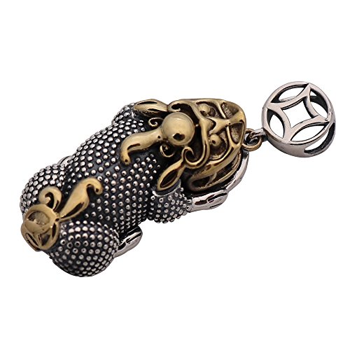 BNCXMO Two Tone 925 Sterling Silber Chinese Mythical Animal Pixiu Pendell Halskette für Männer Frauen 60 cm Kette BNCXMO Two Tone 925 Sterling Silber Chinese Mythical Animal Pixiu Pendell Halskette für Männer Frauen 60 cm Kette von BNCXMO