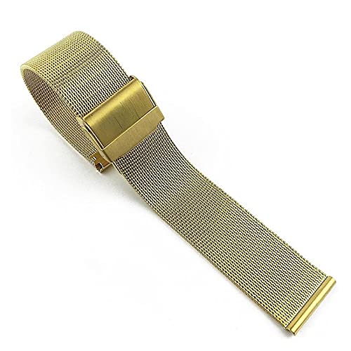 BNCXMO Uhrengurt Damen Stahlgurt aus Edelstahl Armband Sports wasserdichtes Männergurt -Accessoires /22 mm/Gold von BNCXMO
