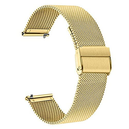 BNCXMO Watch -Gurt Schnellgurt Mesh geflochtene Edelstahl -Metallgurt für Männer und Frauen verstellbar 18 mm, 20 mm, 22 mm Armband /20 mm/Gold von BNCXMO