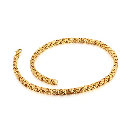 Edelstahl Gliederbänder für Herren, Blumenform Halskette Schnalle Personalisierte Armband, tolles Geschenk für Männer und Frauen, 50 cm5 mm, A Edelstahl Gliederbänder für Herren, Blumenform Halskette Schnalle Personalisierte Armband, tolles Geschenk für Männer und Frauen, 50 cm5 mm, A von BNCXMO