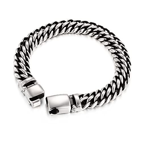 Edelstahlarmband für Männer von Frauen, Bordsteinkette, Hip -Hop -Rapper Mode -Schmuck, Unisex -Kette, personalisiertes IC, Geschenk für ihn, 220x12 mm, Edelstahl, kein Edelstein. Edelstahlarmband für Männer von Frauen, Bordsteinkette, Hip -Hop -Rapper Mode -Schmuck, Unisex -Kette, personalisiertes IC, Geschenk für ihn, 220x12 mm, Edelstahl, kein Edelstein. von BNCXMO