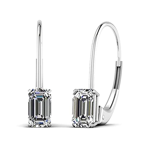 Emerald Cut Dangle Ohrring Schmuck feine Party Hochzeitsbetrieb Ohrringe für Frauen Braut von BNCXMO