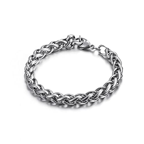 Herren -Edelstahlarmband, Verknüpfungskettenarmband, Öko -Verpackung, kleine Geschenke für Männer, 10 mm20 cm, Edelstahl, kein Edelstein. von BNCXMO
