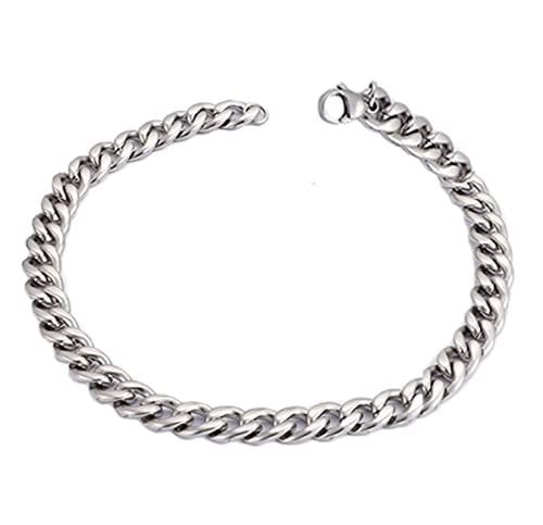 Herrenarmbänder, einfache kubanische Kette Edelstahlarmband für Männer Herrenarmbänder, einfache kubanische Kette Edelstahlarmband für Männer von BNCXMO