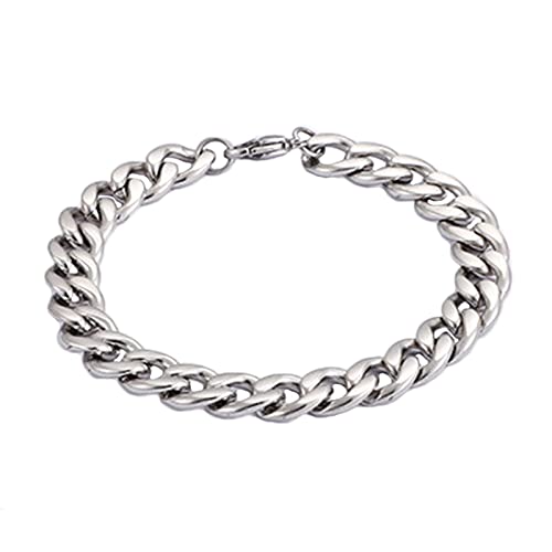Herrenarmbänder, einfache kubanische Kette Edelstahlarmband für Männer von BNCXMO