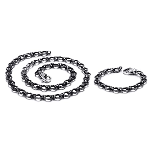 Herrenkettenarmband, 3D Hohlwebes Muster Edelstahlarmband für Männer von BNCXMO