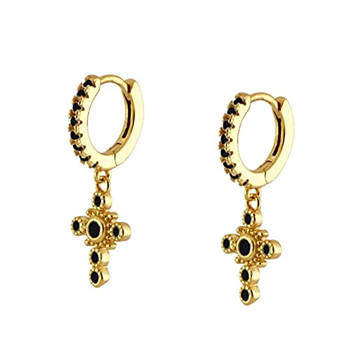 Kleine schwarze Zirkon -Reifenoopringe für Frauen runden Kreis Piercing Ohrringschmuck Kleine schwarze Zirkon -Reifenoopringe für Frauen runden Kreis Piercing Ohrringschmuck von BNCXMO