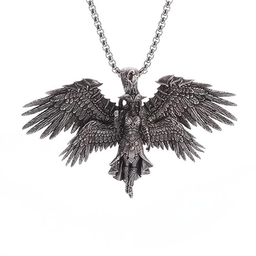 Mädchenprodukte 925 Sterling Silver Guardian Wings Crystal Ball Anhänger Erzengel Saint Gabriel Paladin Halskette Männer und Frauen christlicher Amulettschmuck - Wächterkette, Halskette für Mädchen, Mädchenprodukte 925 Sterling Silver Guardian Wings Crystal Ball Anhänger Erzengel Saint Gabriel Paladin Halskette Männer und Frauen christlicher Amulettschmuck - Wächterkette, Halskette für Mädchen, von BNCXMO