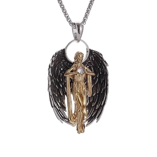 Mädchenprodukte 925 Sterling Silver Guardian Wings Crystal Ball Anhänger Erzengel Saint Gabriel Paladin Halskette Männer und Frauen christlicher Amulettschmuck - Wächterkette, Halskette für Mädchen, Mädchenprodukte 925 Sterling Silver Guardian Wings Crystal Ball Anhänger Erzengel Saint Gabriel Paladin Halskette Männer und Frauen christlicher Amulettschmuck - Wächterkette, Halskette für Mädchen, von BNCXMO