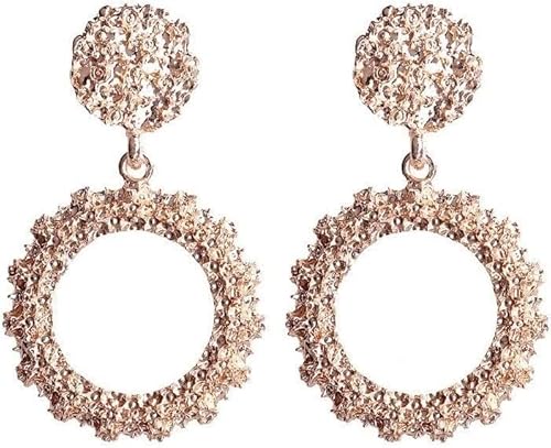 Modeohrringe, Hölzerohrringe, vintage geometrische Drop -Ohrringe für Frauen großer Rechteckkreis Hängen Mode Hangle Ohrringschmuck von BNCXMO