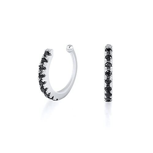 Schwarze Clip -Ohrringe für Frauen exquisite charmante Ohrmanschettenohrring -Schmuck Pendientes von BNCXMO