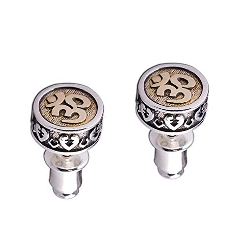 Vintage 925 Sterling Silber Mantra Om Stud Ohrringe für Männer Frauen von BNCXMO
