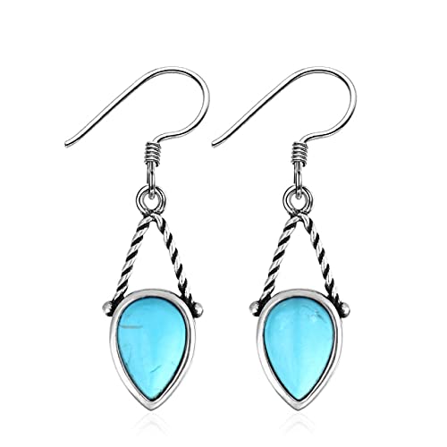 Wassertropfenform mit 6x9mm Mondstein 925 Dangle Ohrringe Frauen Schmuck von BNCXMO
