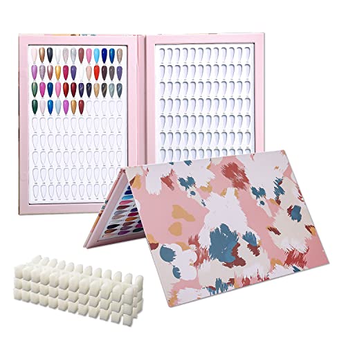 216 Farbnagelfarben-Display-Buch Nagel-Display-Buch Nail Display Chart mit 240 Stück Nagelspitzen (Purple) von BNG